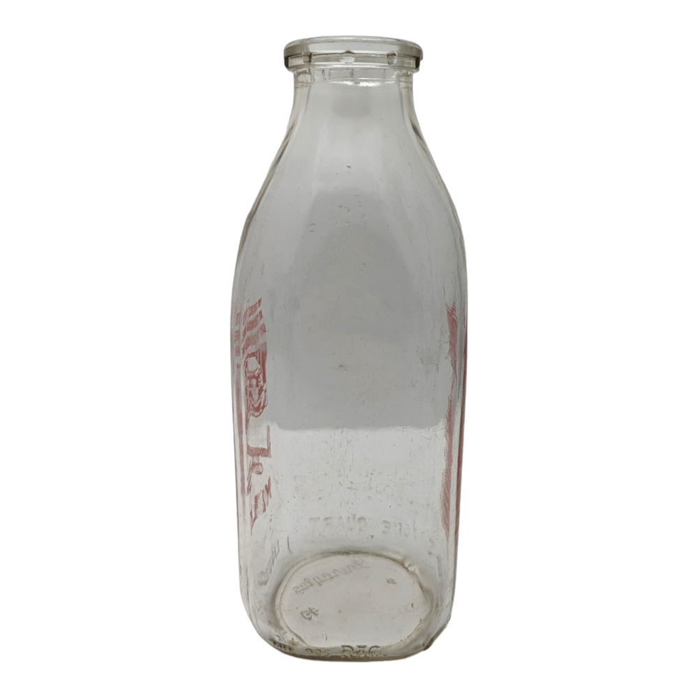 Wapello Dairies Ottumwa Iowa Vintage Quart Milk Bottle Baby W/ Bottle c. 1949 - Picture 7 of 12